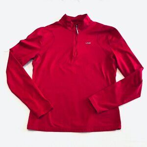 Lole funnel neck half zip top Women's Medium pink athleisure stretch workout